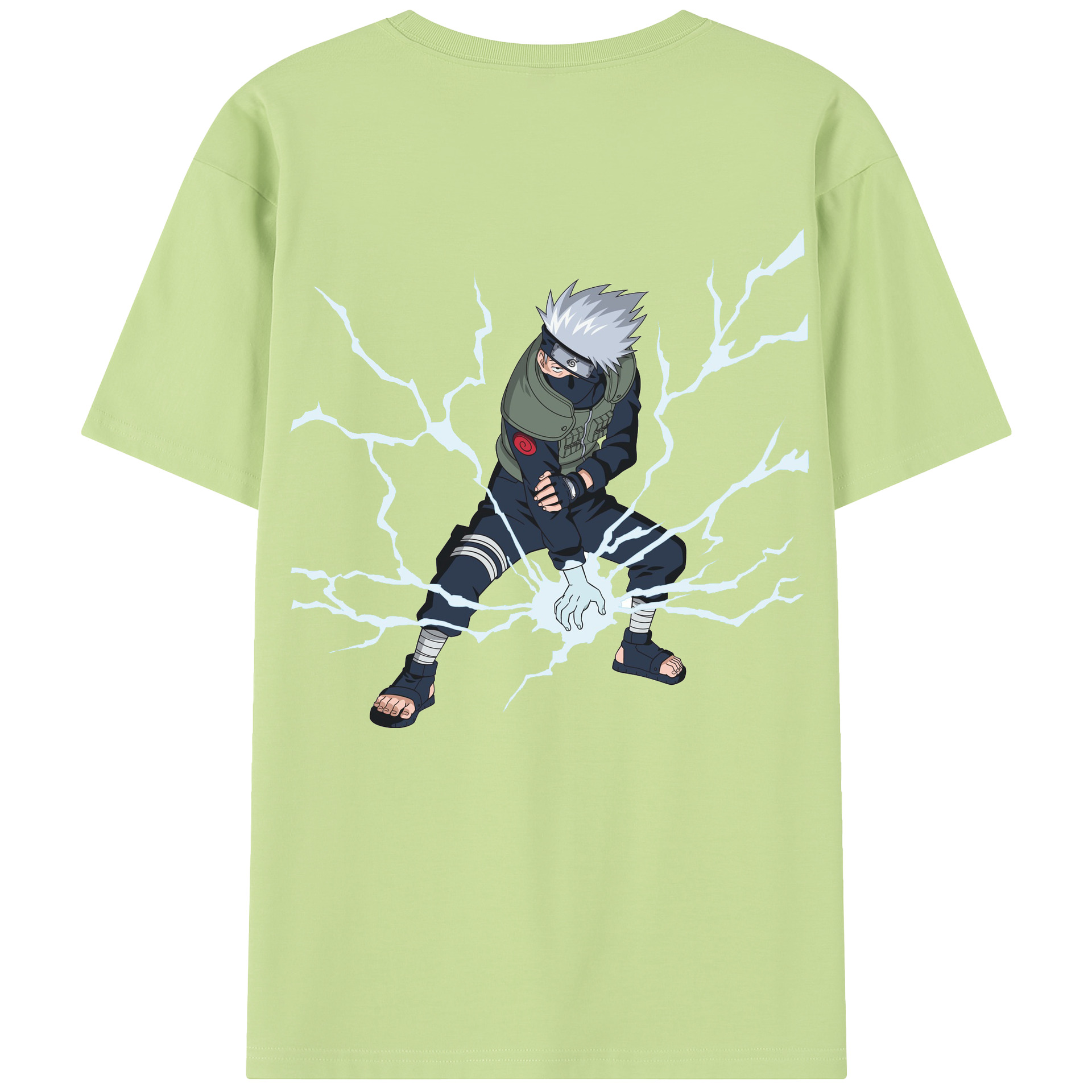 （画像用） NARUTO -ナルト- はたけ カカシ Hatake Kakashi 綿100％半袖Tシャツ（背面プリント）